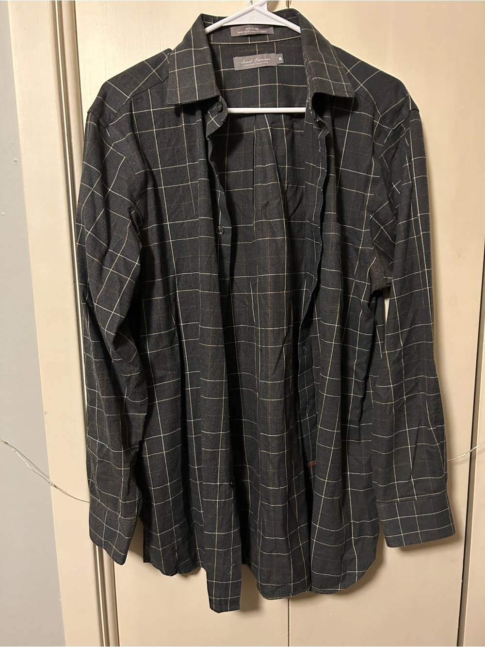 Daniel Cremieux Dark Gray Windowpane Button-Down Shirt